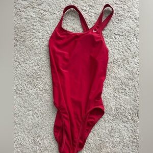 Red Nike One-Piece Swimsuit